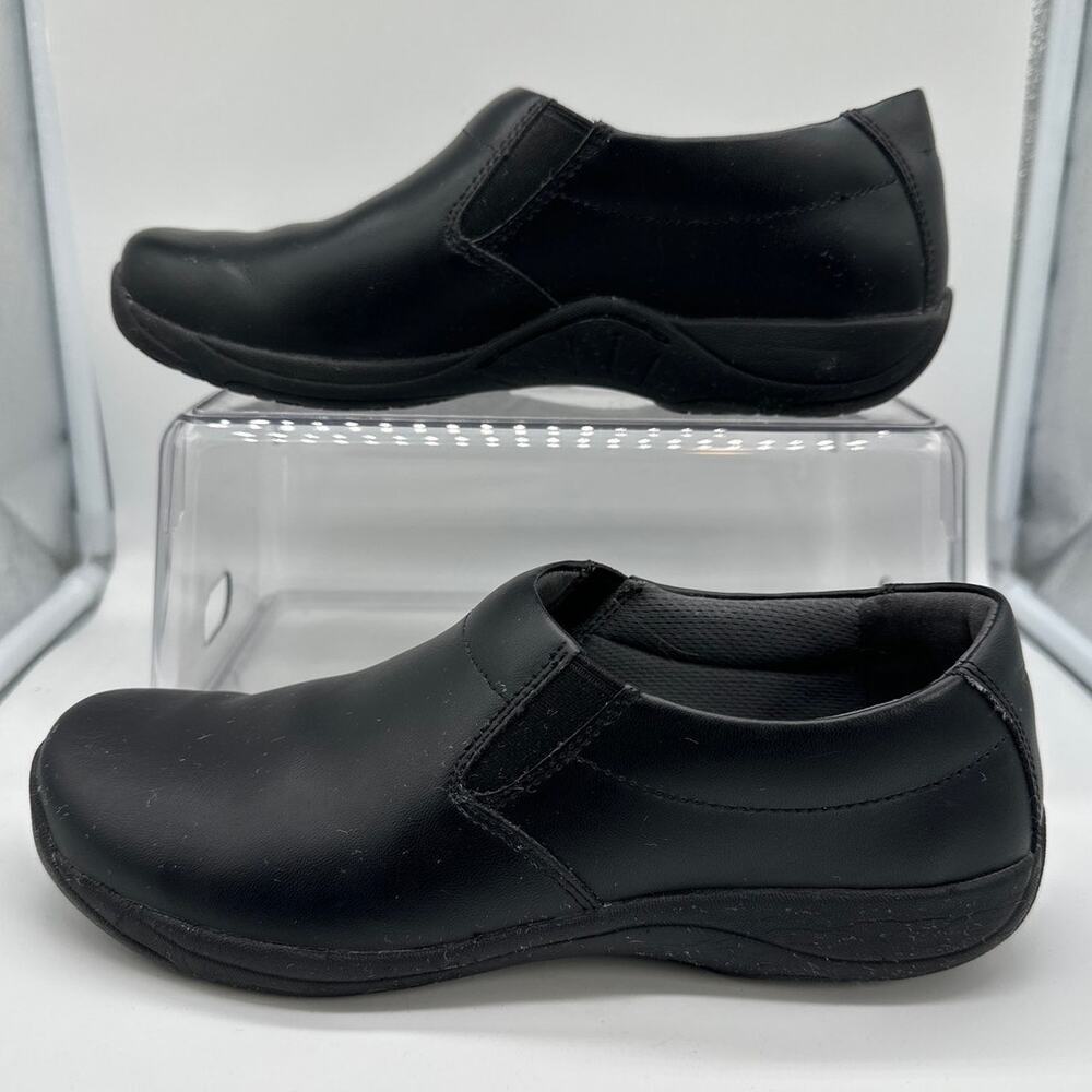 Dansko Ellie Black Leather Slip On Comfort Work Shoes Clogs Sz EU 37 US 6.5-7 - Picture 2 of 10